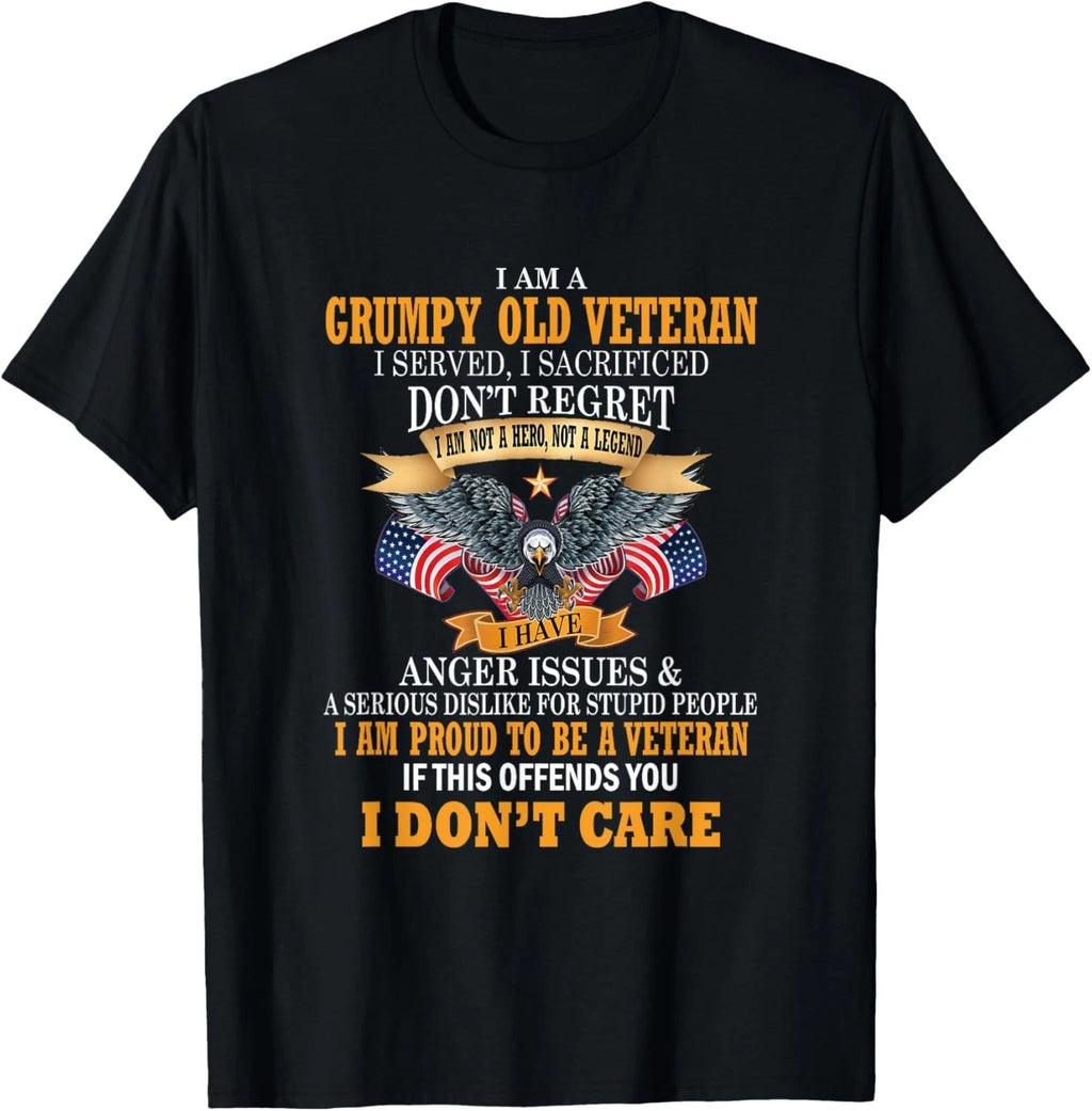 I Am A Grumpy Old Veteran I Served I Sacrificed Gift Unisex T-Shirt