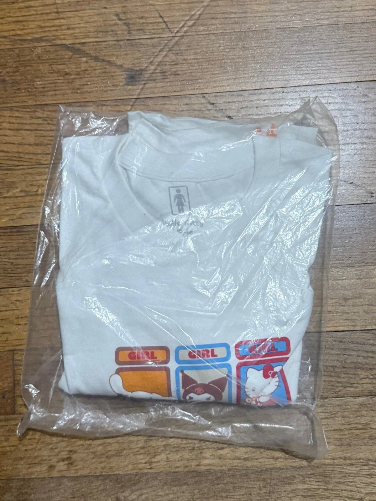 Hello Kitty Girl Skateboards Shirt Mens XXl White  Long Sleeve Sanrio Kawaii