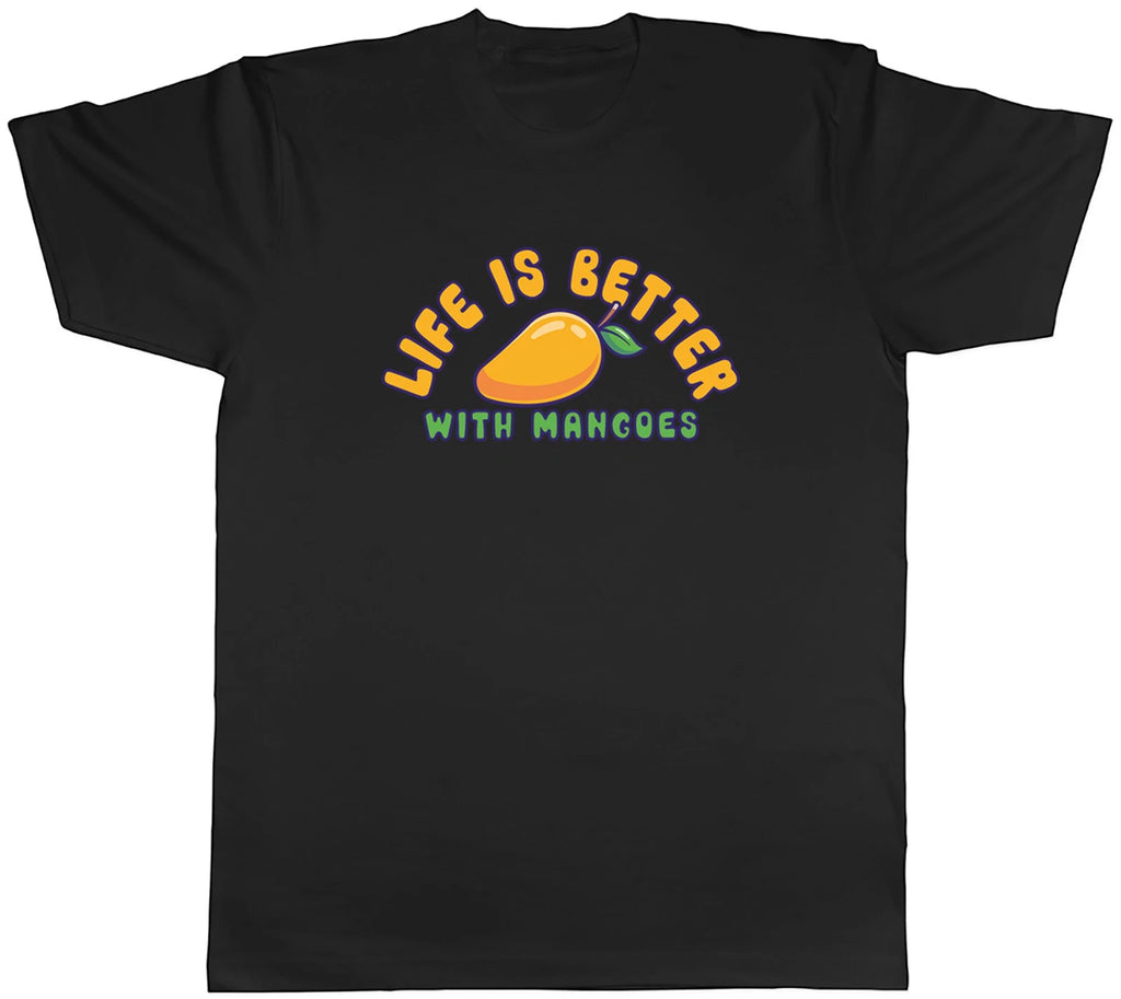 Life is Better with Mangoes Funny Mango Mens T-Shirt Tee Gift Top