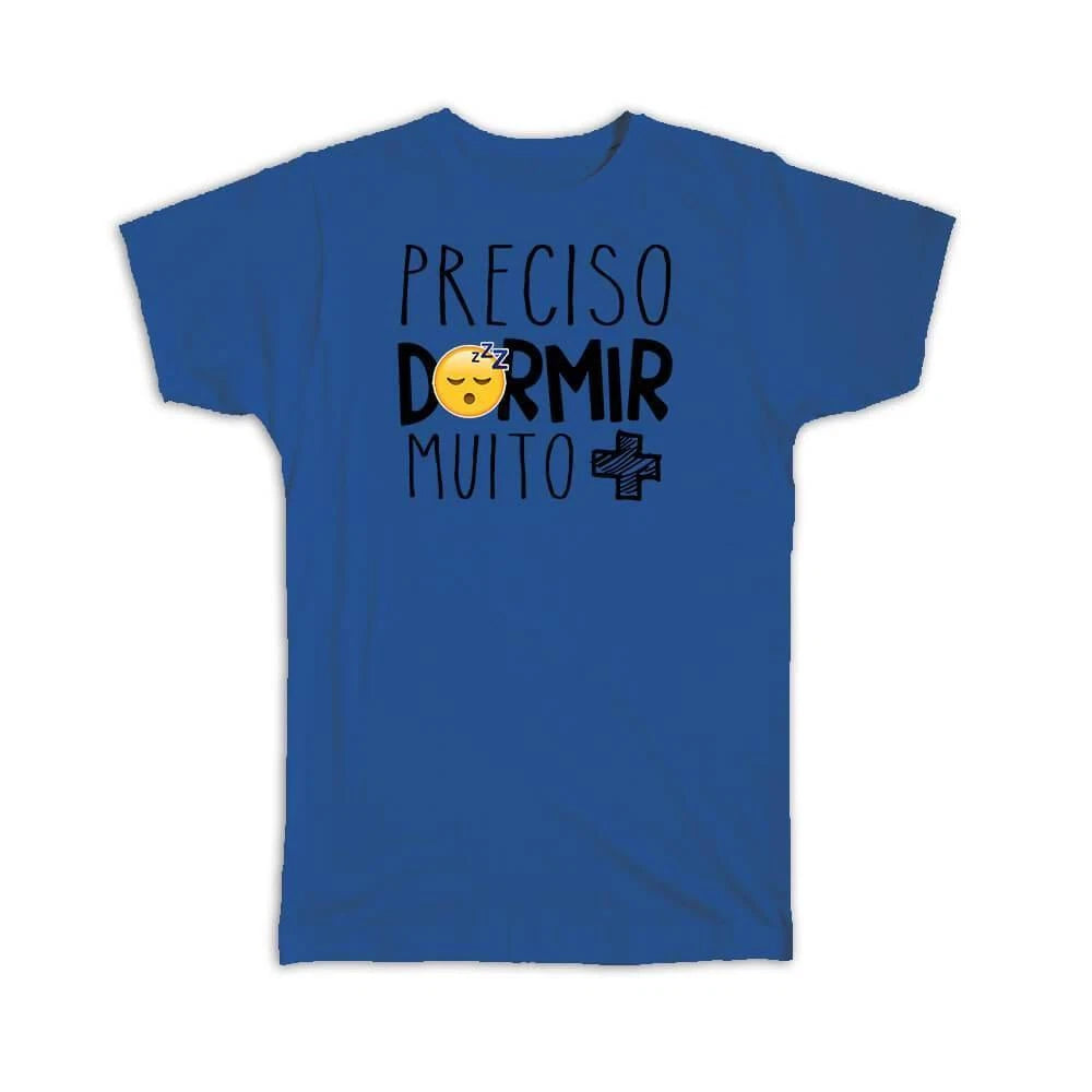 Gift T-Shirt : I Need More Sleep Lazy Funny Comic Geek Emoticon