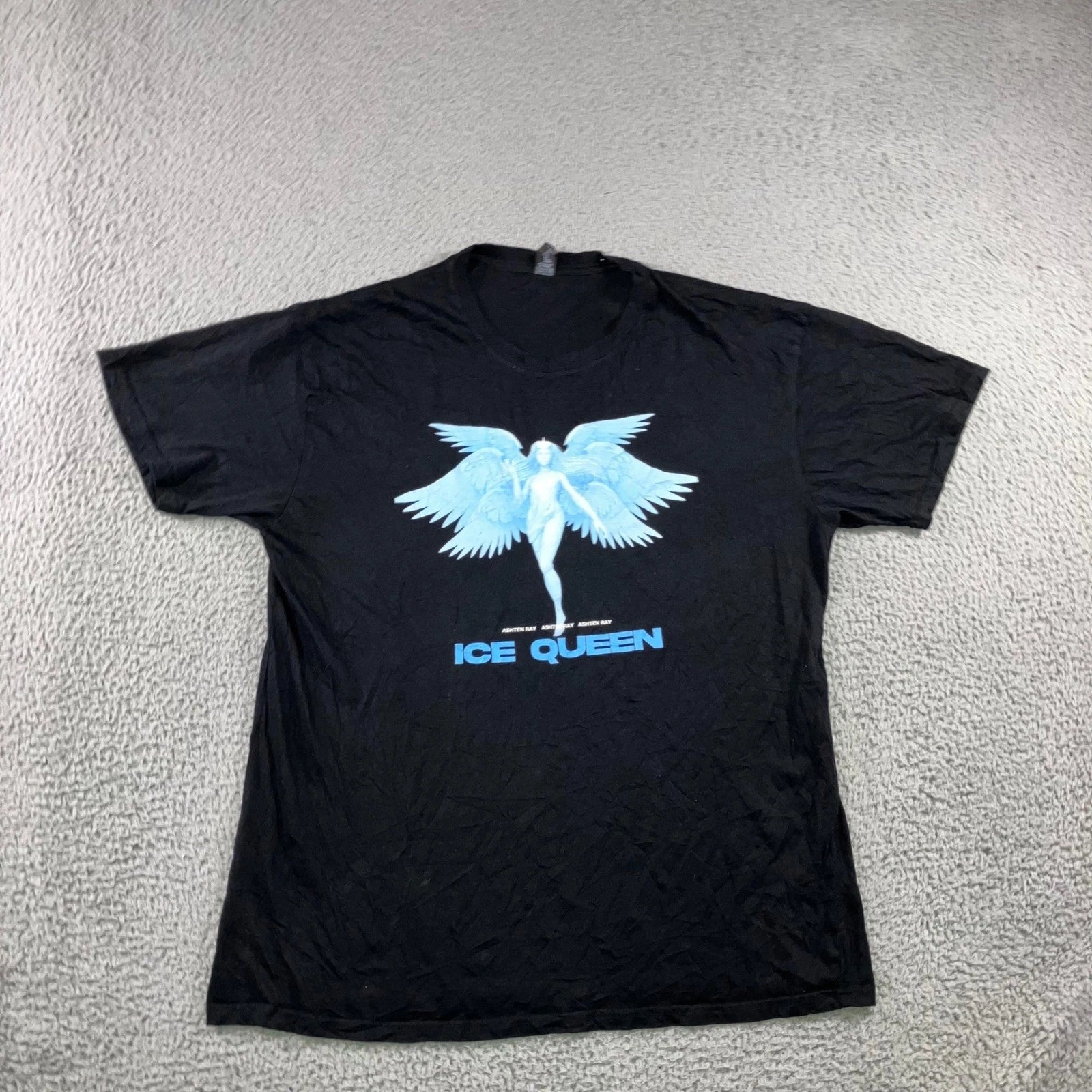RTP Apparel Ice Queen Graphic T-Shirt Men XL Angel Wings Y2K Goth Fantasy Art