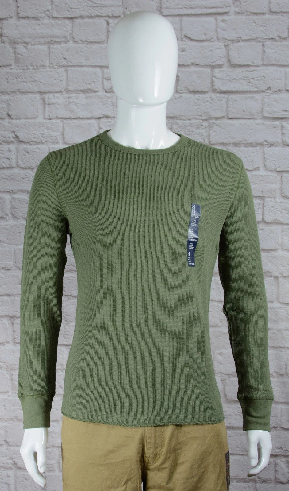 NWT Mens GAP Long Sleeve Solid Thermal Shirt Desert Cactus Choose Size - 977485