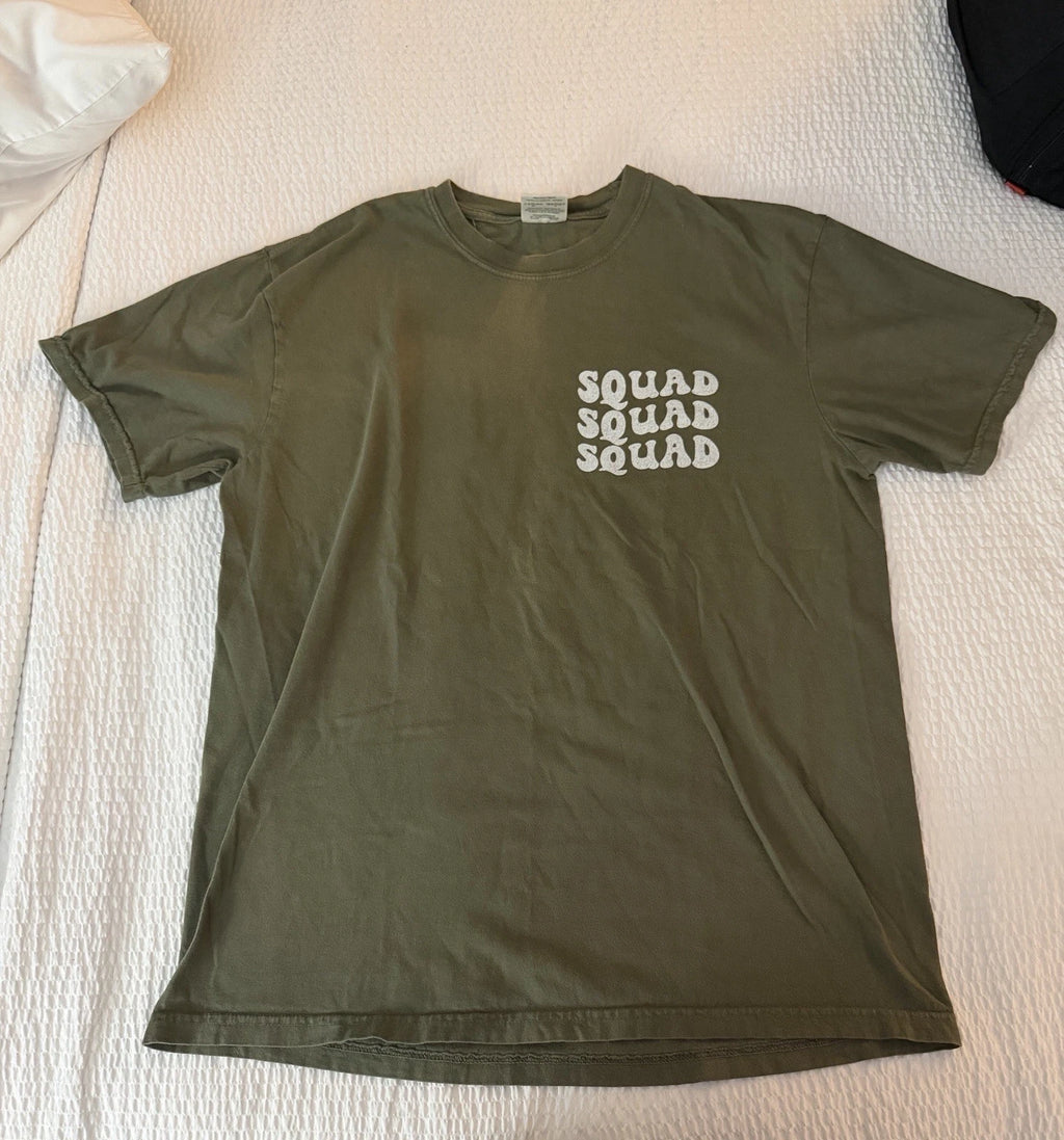 Big Back Energy unisex Olive Green Cotton Graphic Print T-Shirt L Trendy TikTok