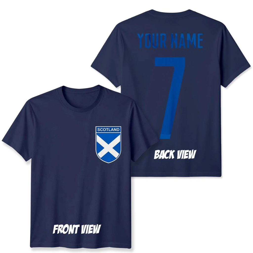 Personalised Scotland Football Unisex Kids T-Shirt Name Number Tee #WC