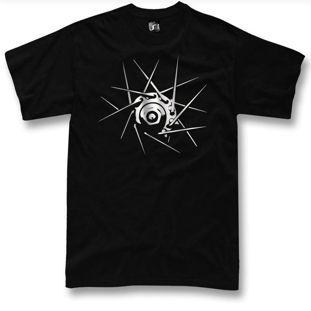 Cycling Wheel Hub T-Shirt Minimal Bike Spokes Design Cyclist Bicycle Tee