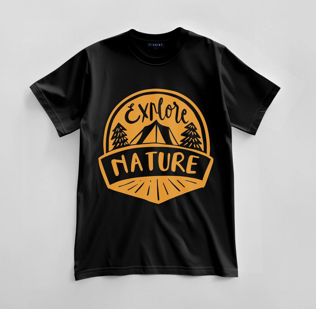 Custom Explore Nature Graphic T-shirt Design Unisex Jersey Short Sleeve Tee