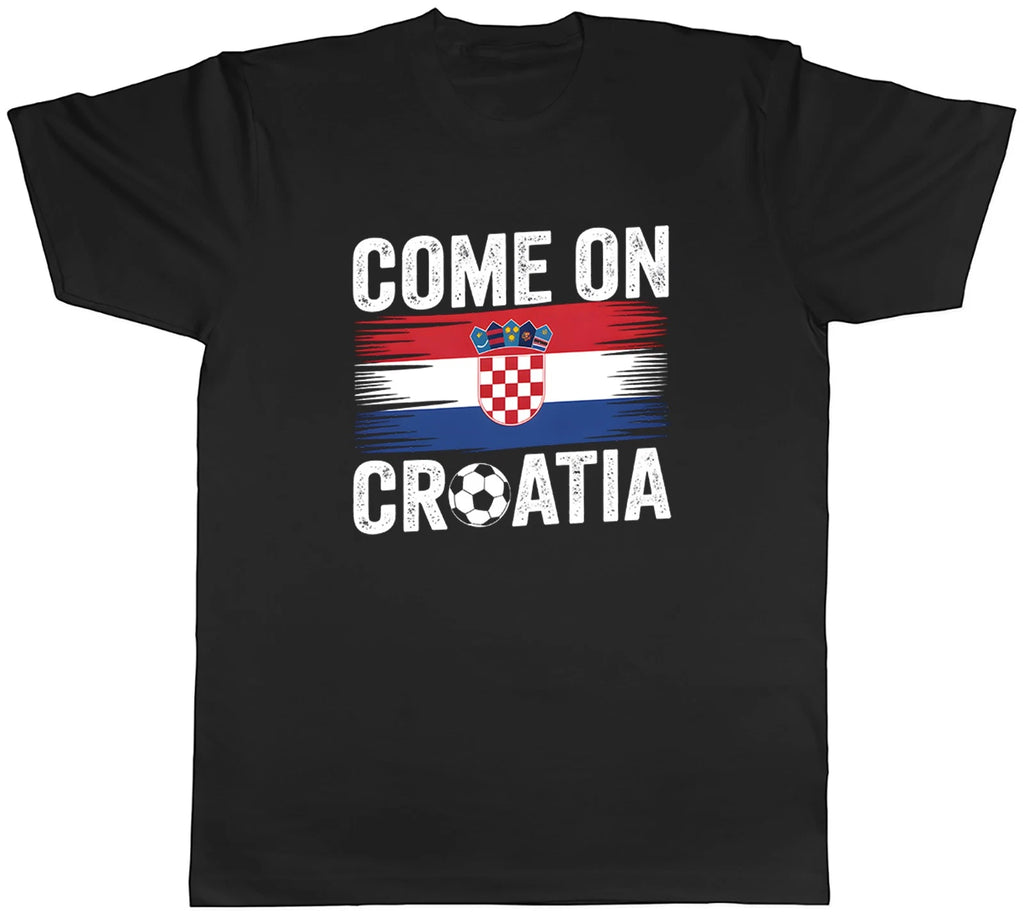 Come on Croatia Supporter Football Fan Mens T-Shirt Tee Gift Top