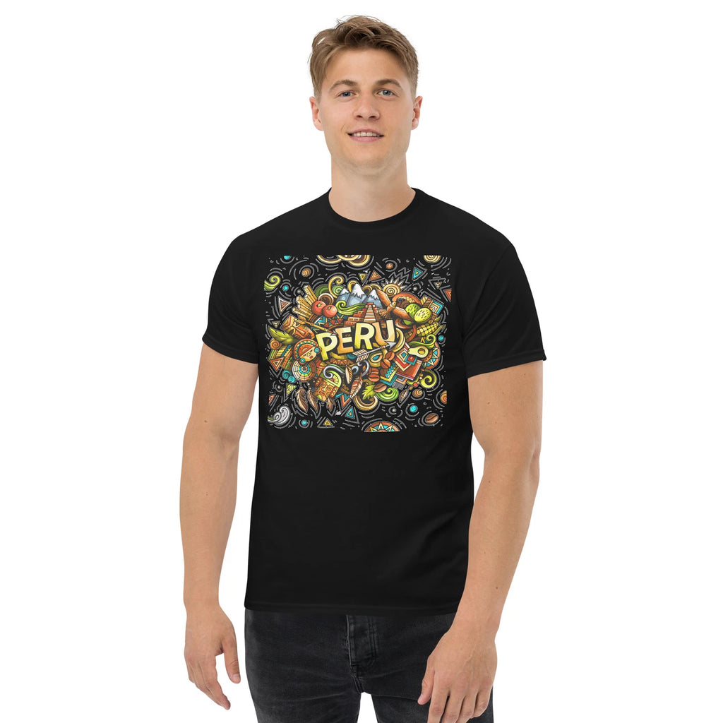 PERU MOSAIC AWESOME PERUVIAN TRENDY DESIGN GRAPHIC T SHIRT Men's classic tee