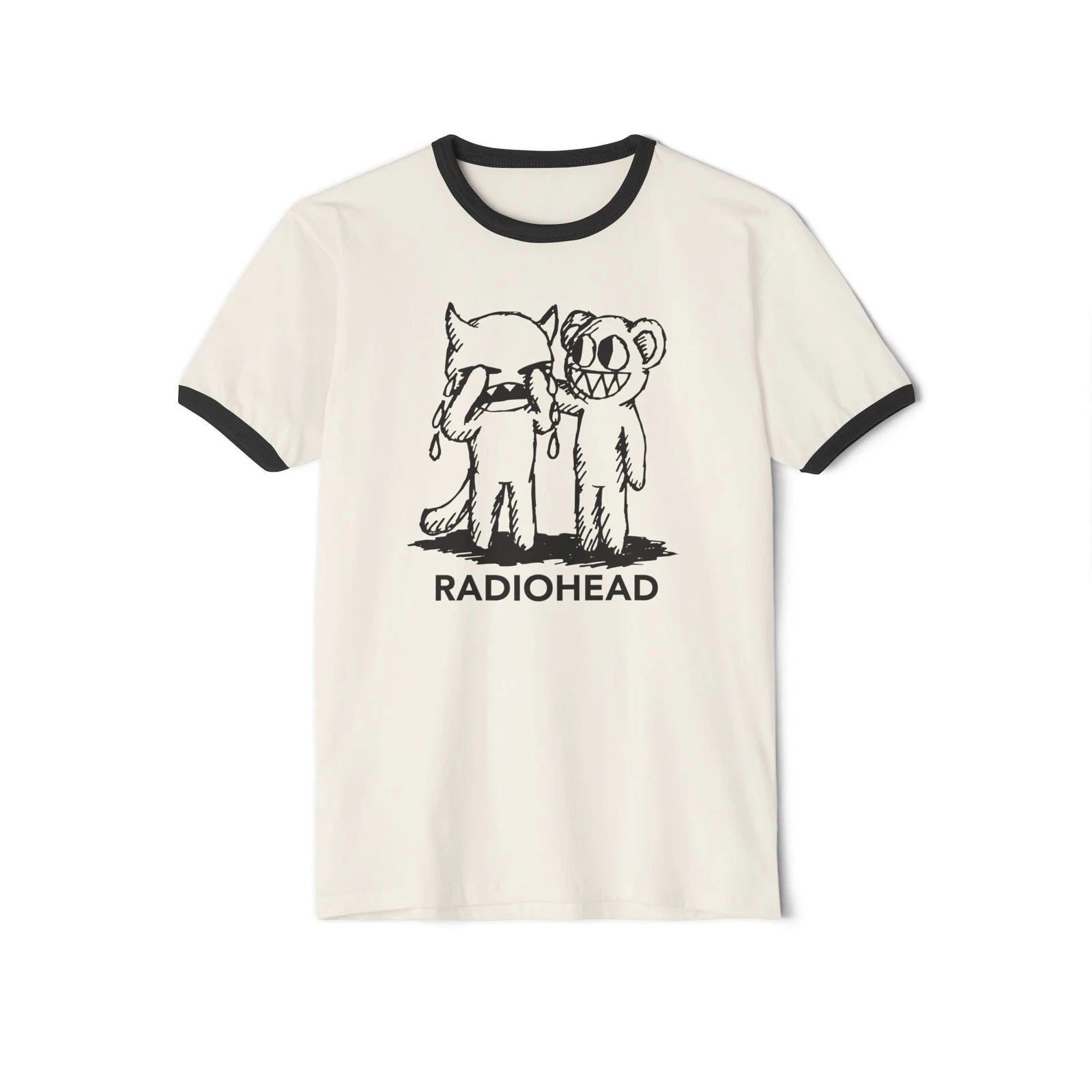 Radiohead Crying Devil Unisex Cotton Ringer T-Shirt