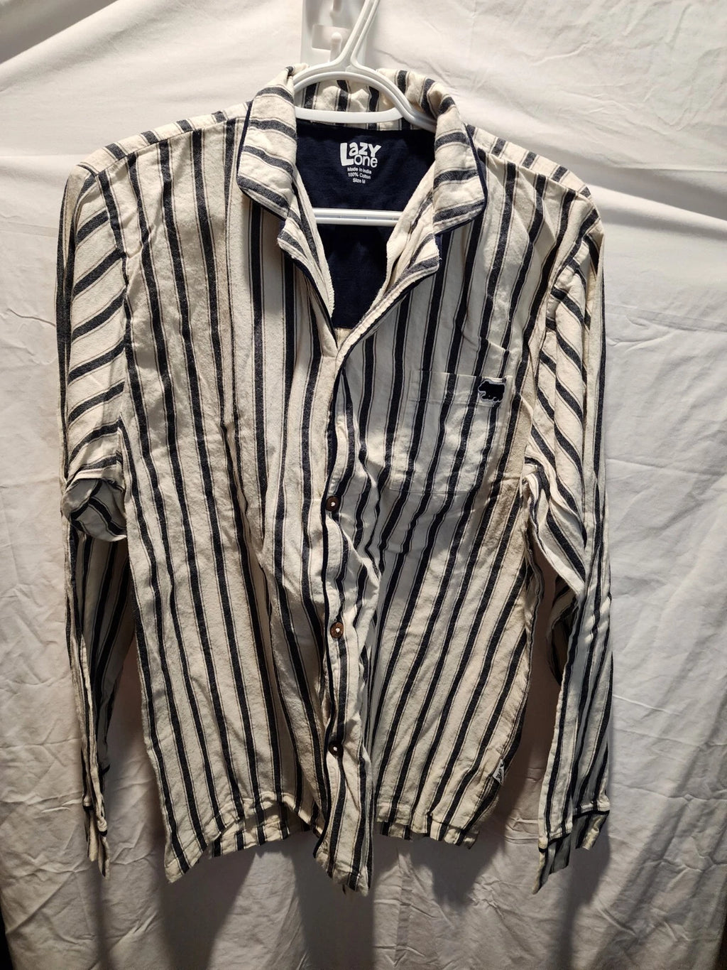 Lazy One Sleep Shirt Long Sleeve Size Medium Stripes