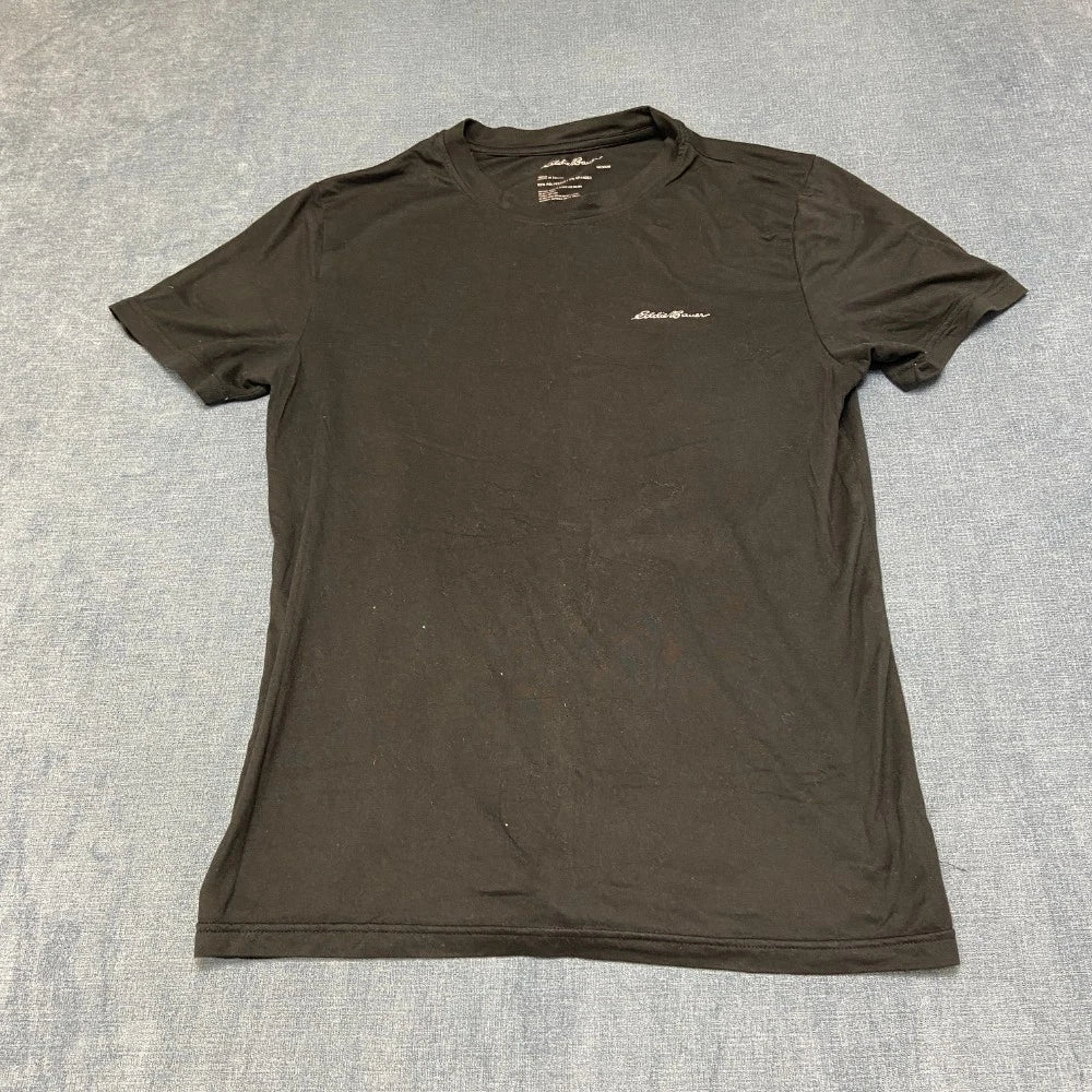 Eddie Bauer T Shirt Mens Medium Black Stretch Dark Wash Streetwear Outdoor Tee