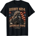 250th Anniversary USA Big Boy 4014 Train Vintage US Flag T-Shirt