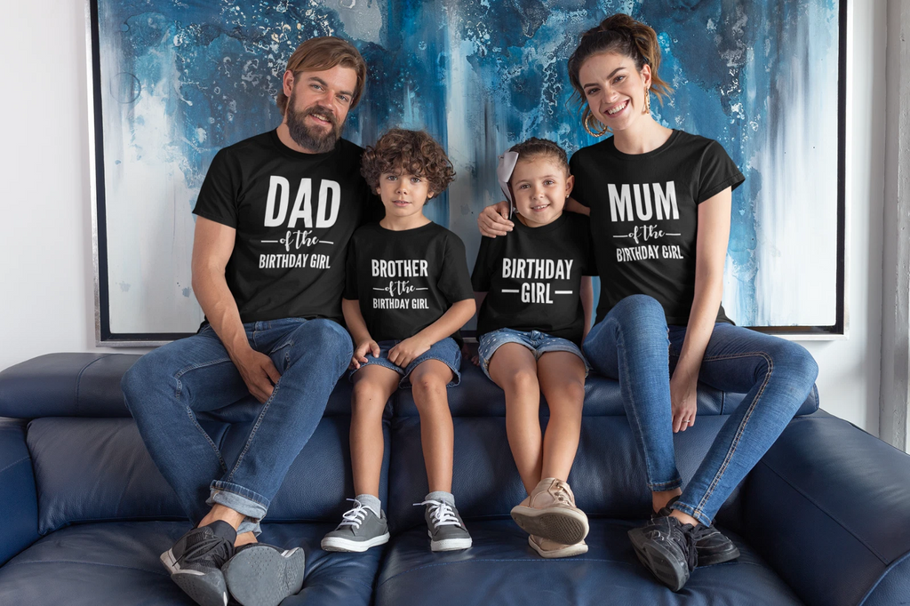 Birthday Girl Family Tshirt Parent Child Matching Tshirt Father Son Mum Sibling