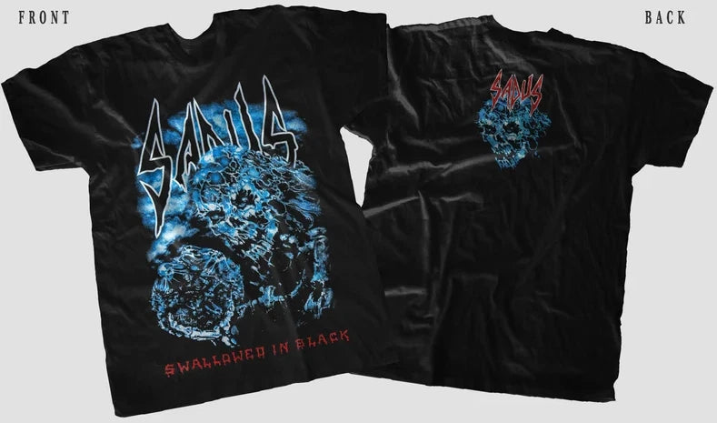 New Dtg/Dtf printed T-shirt - SADUS - Swallowed in Black - size- S,M,L,XL,2-5XL