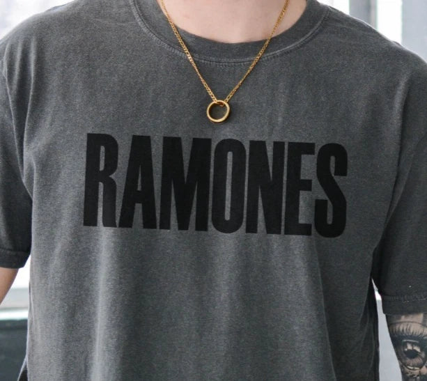 Ramones T-Shirt Punk Rock Band on Premium Vintage Black Comfort Colors Tee