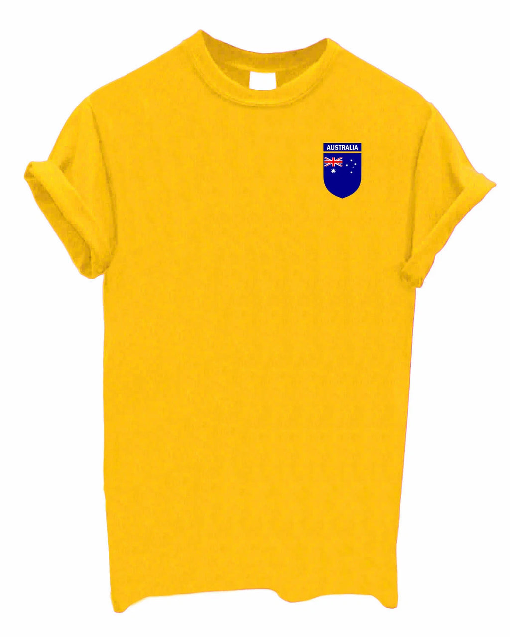 Australia Team Crest Tshirt Support your Country football rugby Ausse cricket