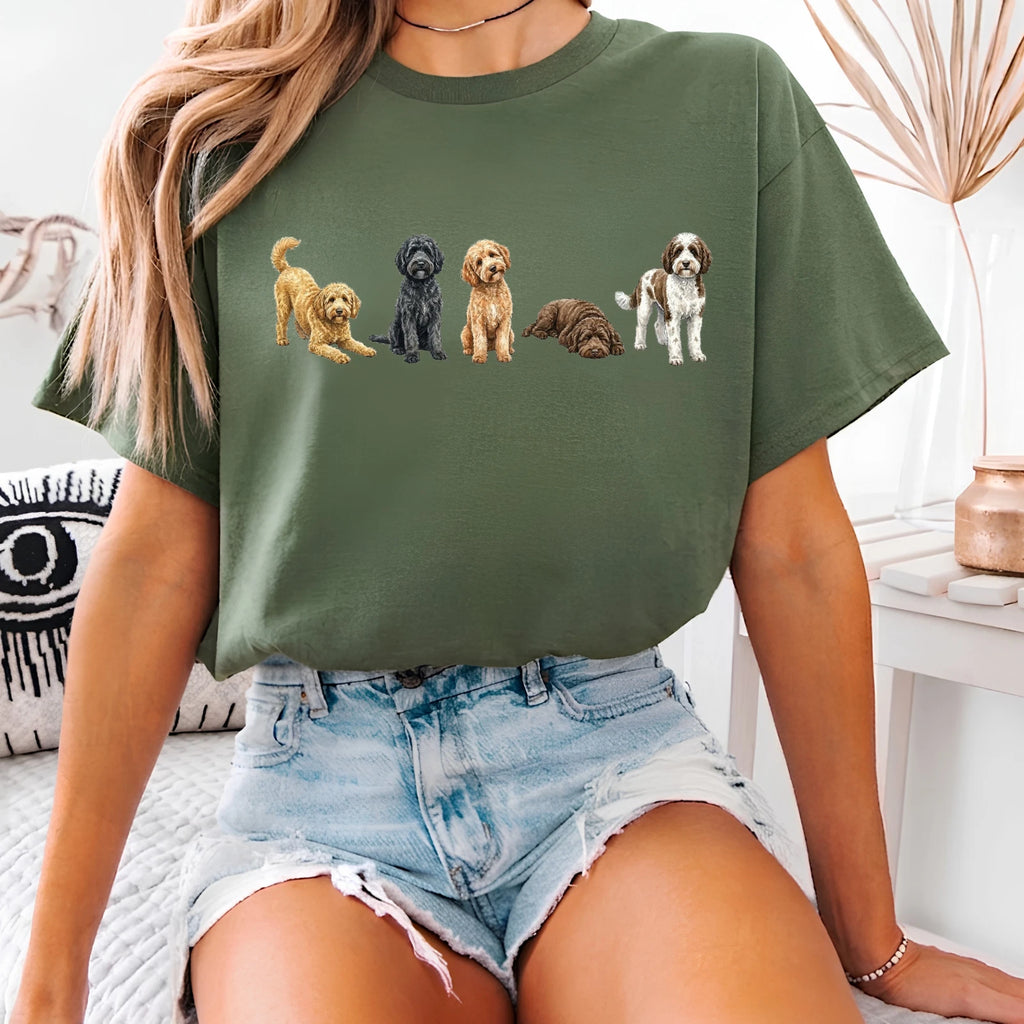 Cute Doodle Lover Golden Doodle Dog Mom  Lover Gift Tee