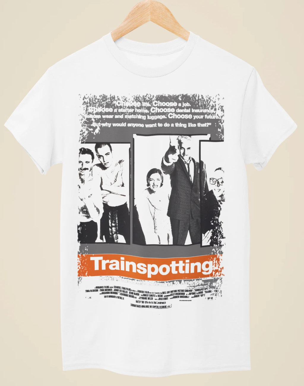 Trainspotting - Movie Poster Inspired Unisex White T-Shirt