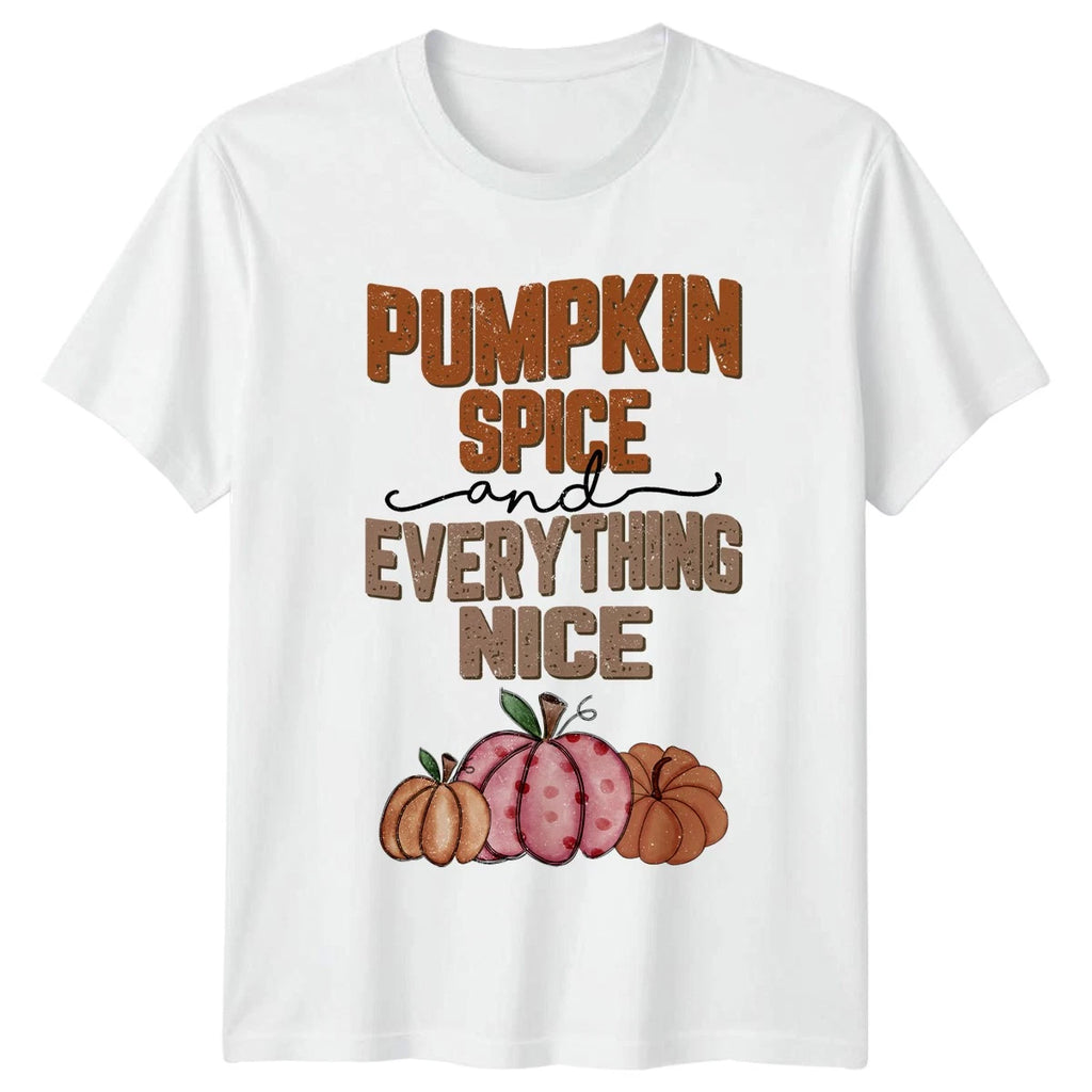 Pumpkin Spice And Everything Nice T-Shirt Fall Autumn Christmas Gift