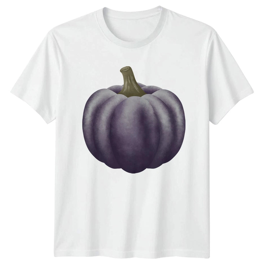 Purple Pumpkin T-Shirt Halloween Autumn Harvest Gift For Him And Her