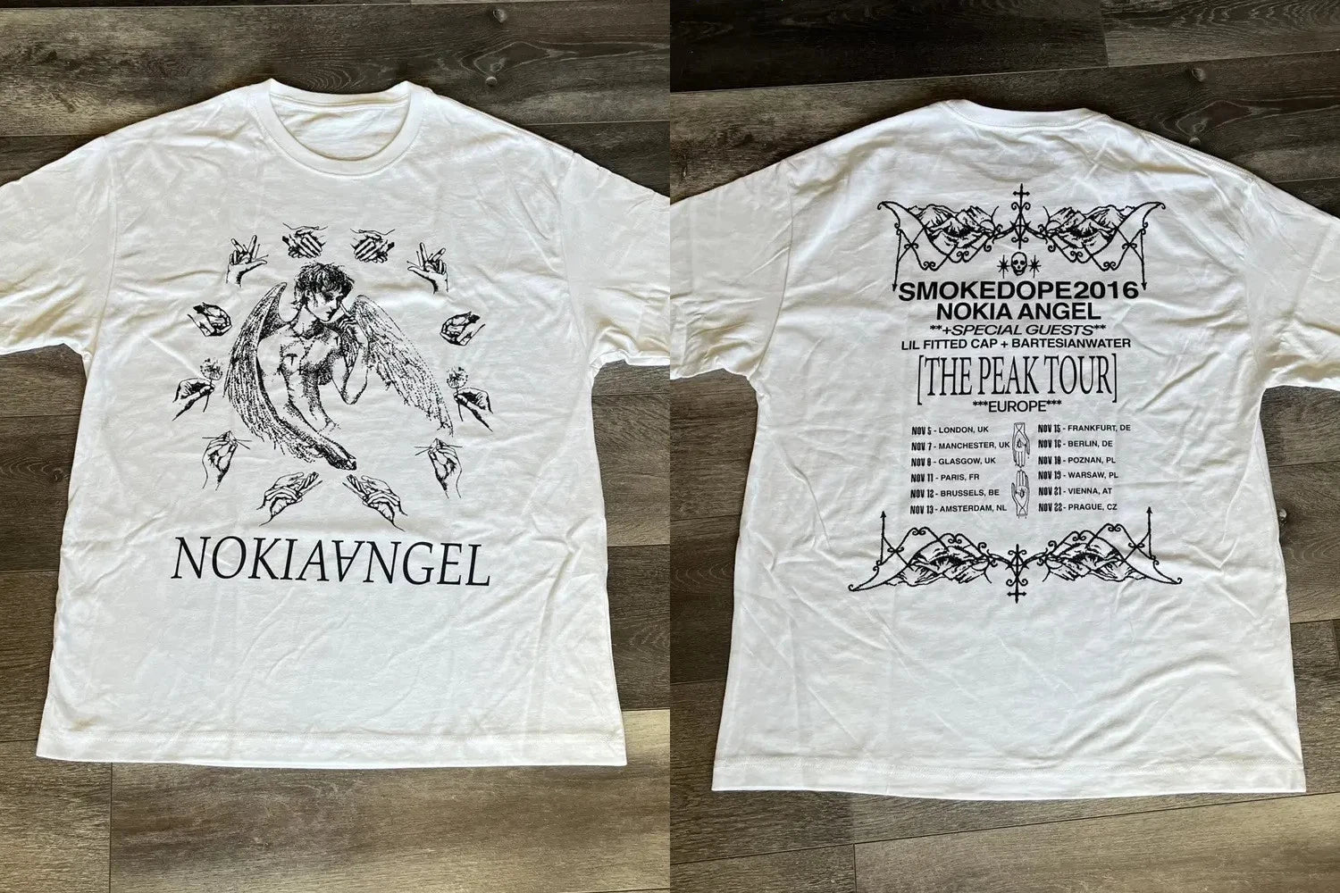 Nokia Angel Smokedope2016 2016Lyfe Europe The Peak Tour T-shirt