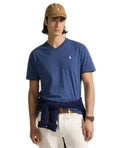Polo Ralph Lauren Shirt Mens Classic Fit V Neck T Shirt Blue Size Medium Casual