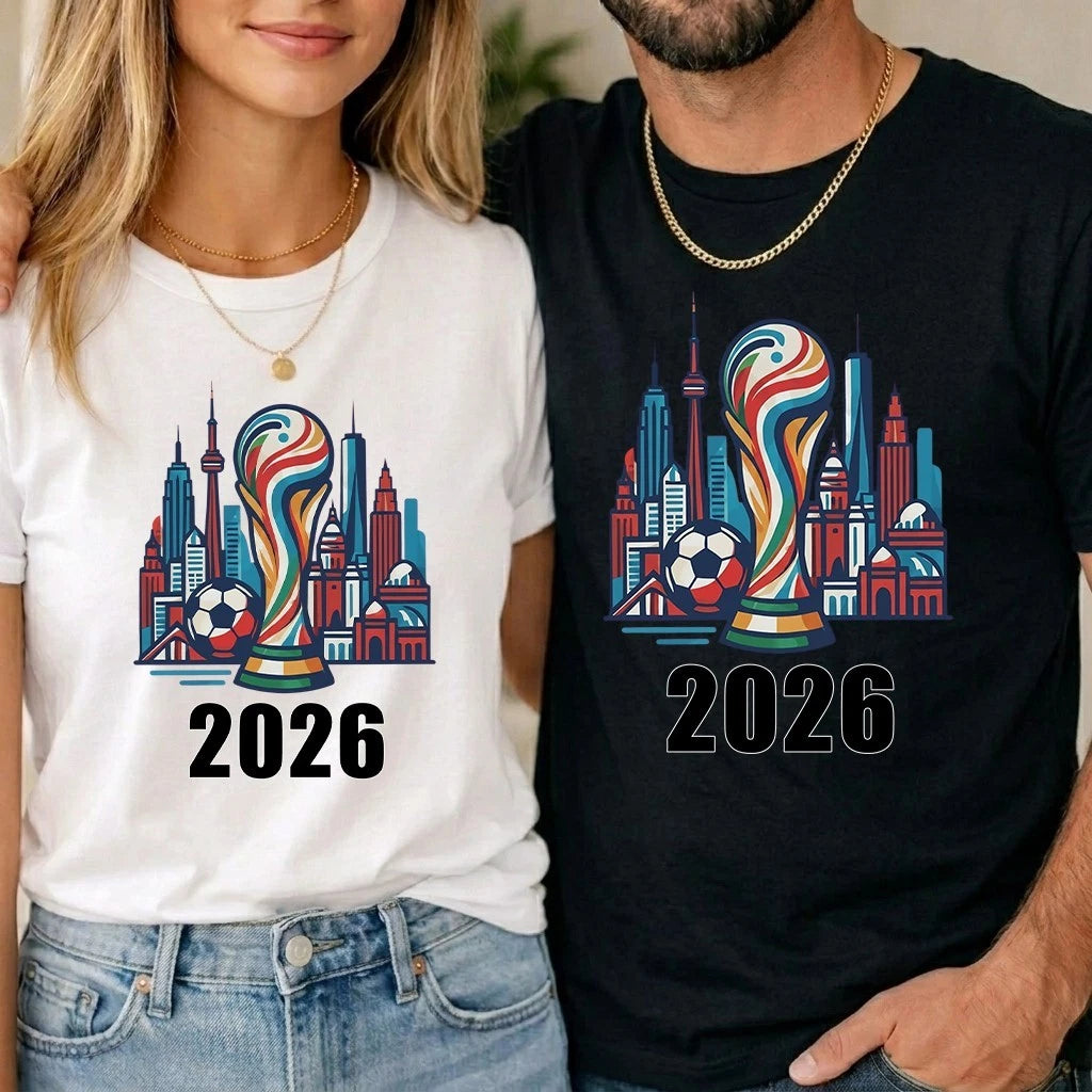 World Cup 2026 Unisex Kids T-Shirt Football Game Soccer USA Canada Mexico Tee