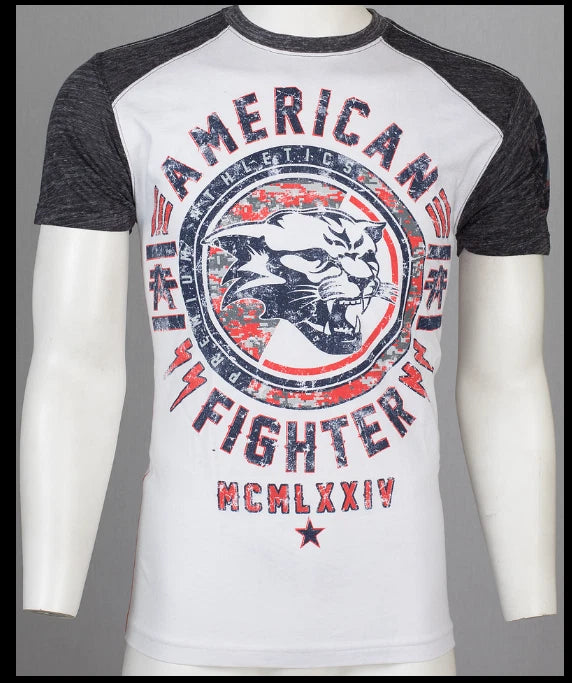 AMERICAN FIGHTER White JONES Athletic Graphic T-shirt NWT