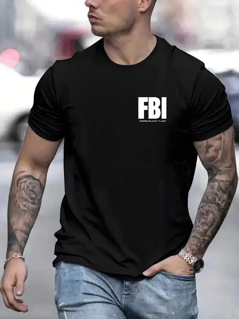 FBI T-Shirt Men’s Funny Graphic Tee Summer Casual Top Comfy Short Sleeve Gift