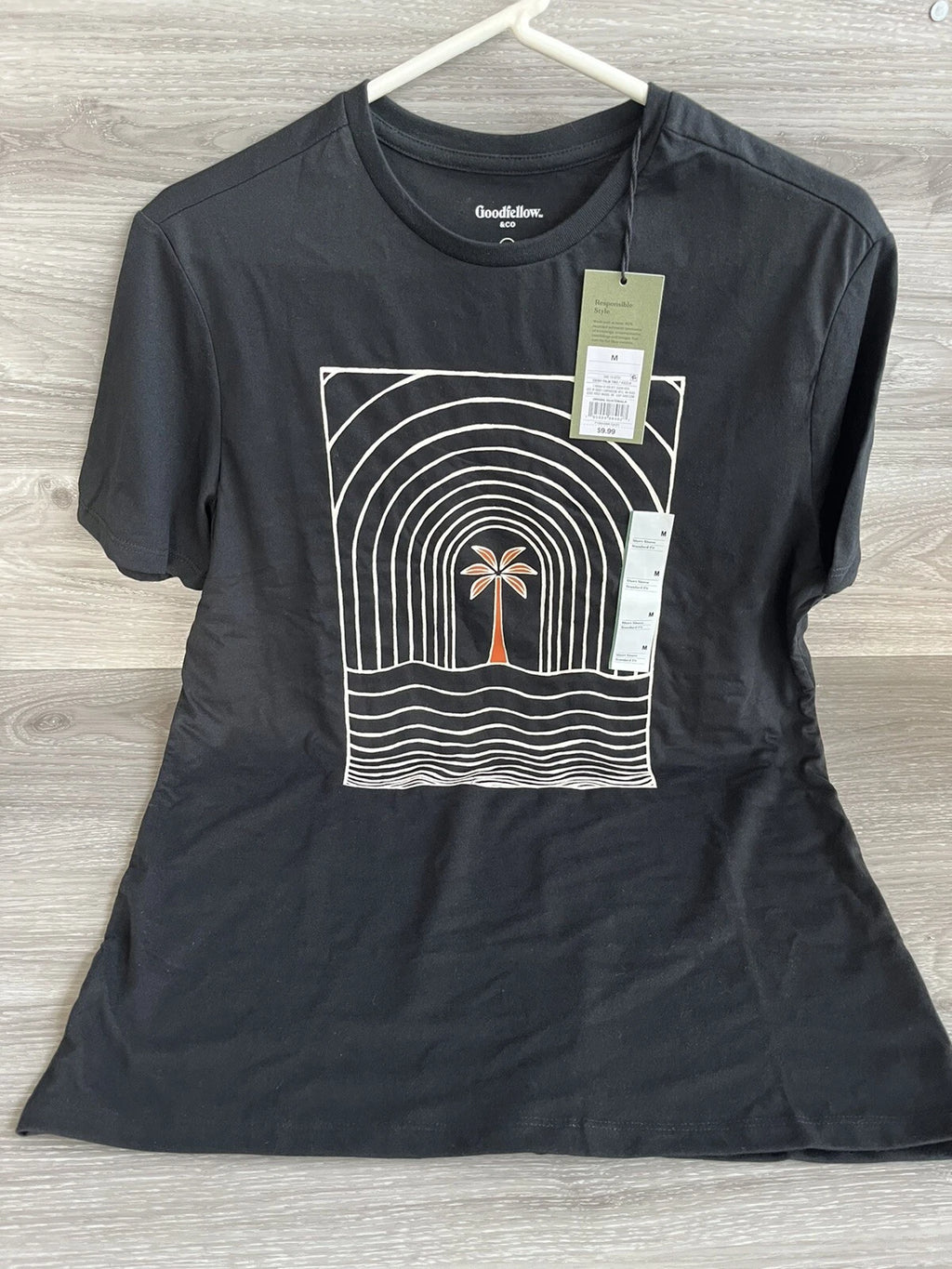 Goodfellow T-shirt Black - M  Palm Tree Design New
