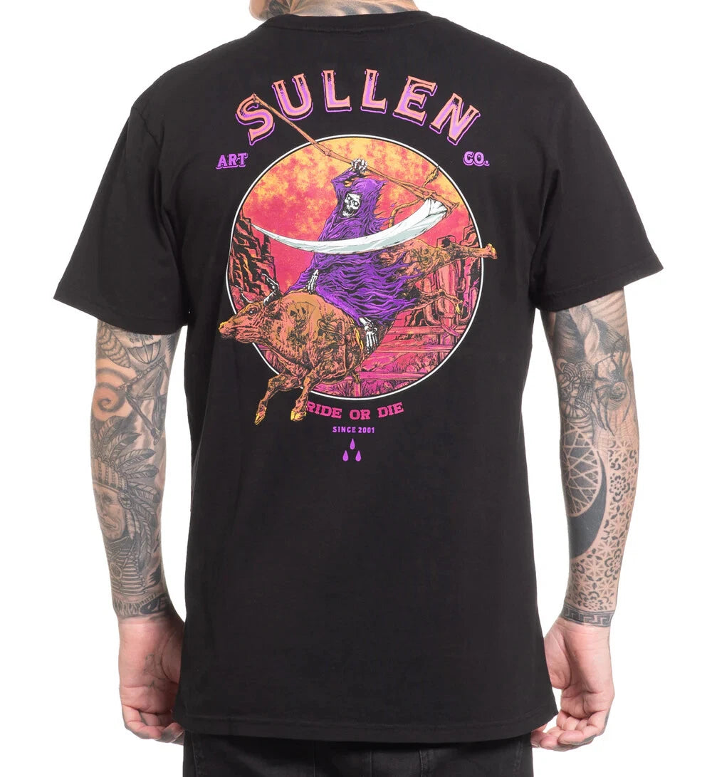 Sullen Pin Up Street Americana Metal Tattoo Art Mens Premium Tee RODEO REAPER