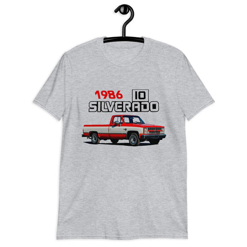 1986 Chevy C10 Silverado Square Body Pickup Truck Short-Sleeve Unisex T-Shirt