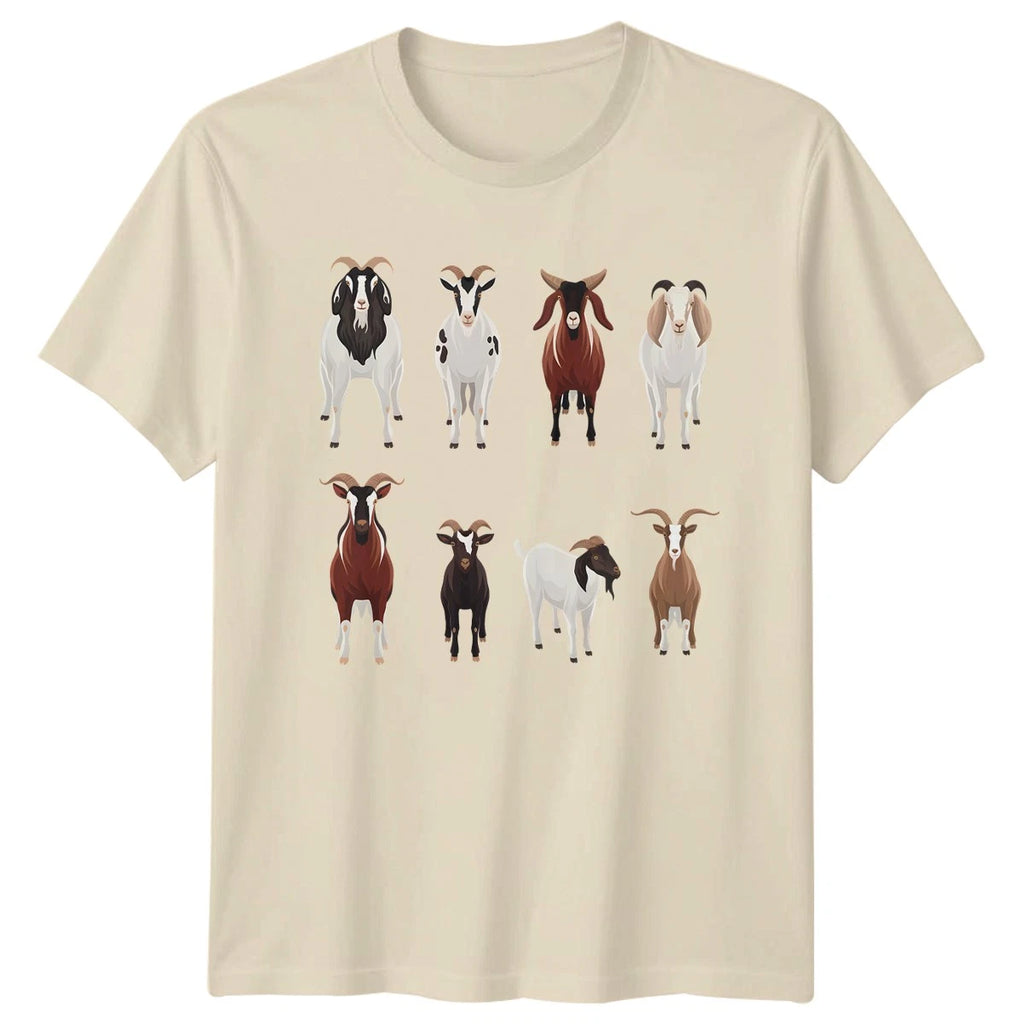 Goat Breeds T-Shirt Farming Livestock Farmers Day Gift For Him And Her