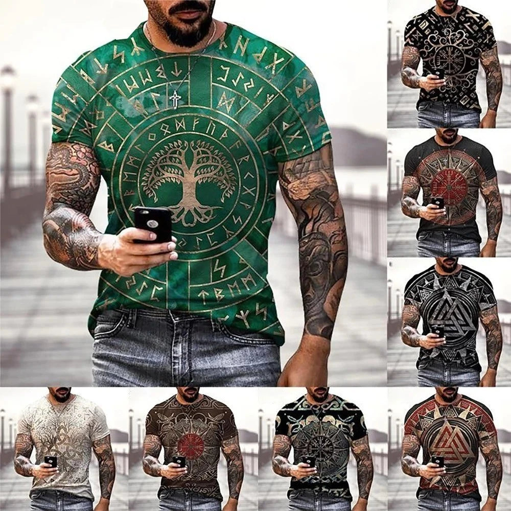 Viking Graphic 3D Print T Shirt Men Women Casual Short Sleeve Summer Top