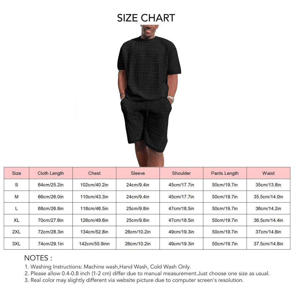 Men Summer Tracksuit Fashionable Casual Set For Daily Wear Easy To Use