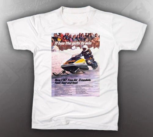 VINTAGE SKI-DOO 1974 TNT 400 TEE-SHIRT LIKE NOS