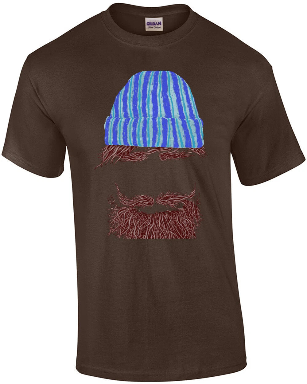 Hipster Outline Trendy Beard T-Shirt