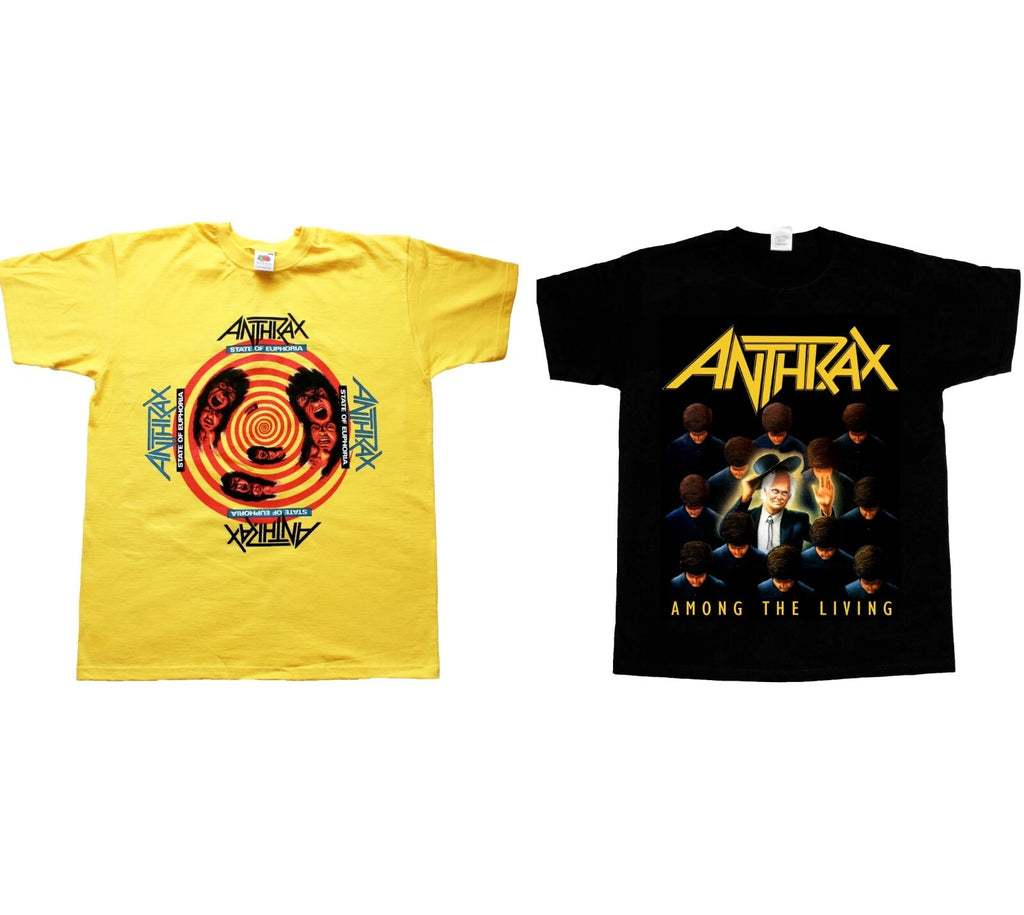ANTHRAX AMONG THE LIVING STATE OF EUPHORIA NEW BLACK SHORT LONG T-SHIRT 345XL