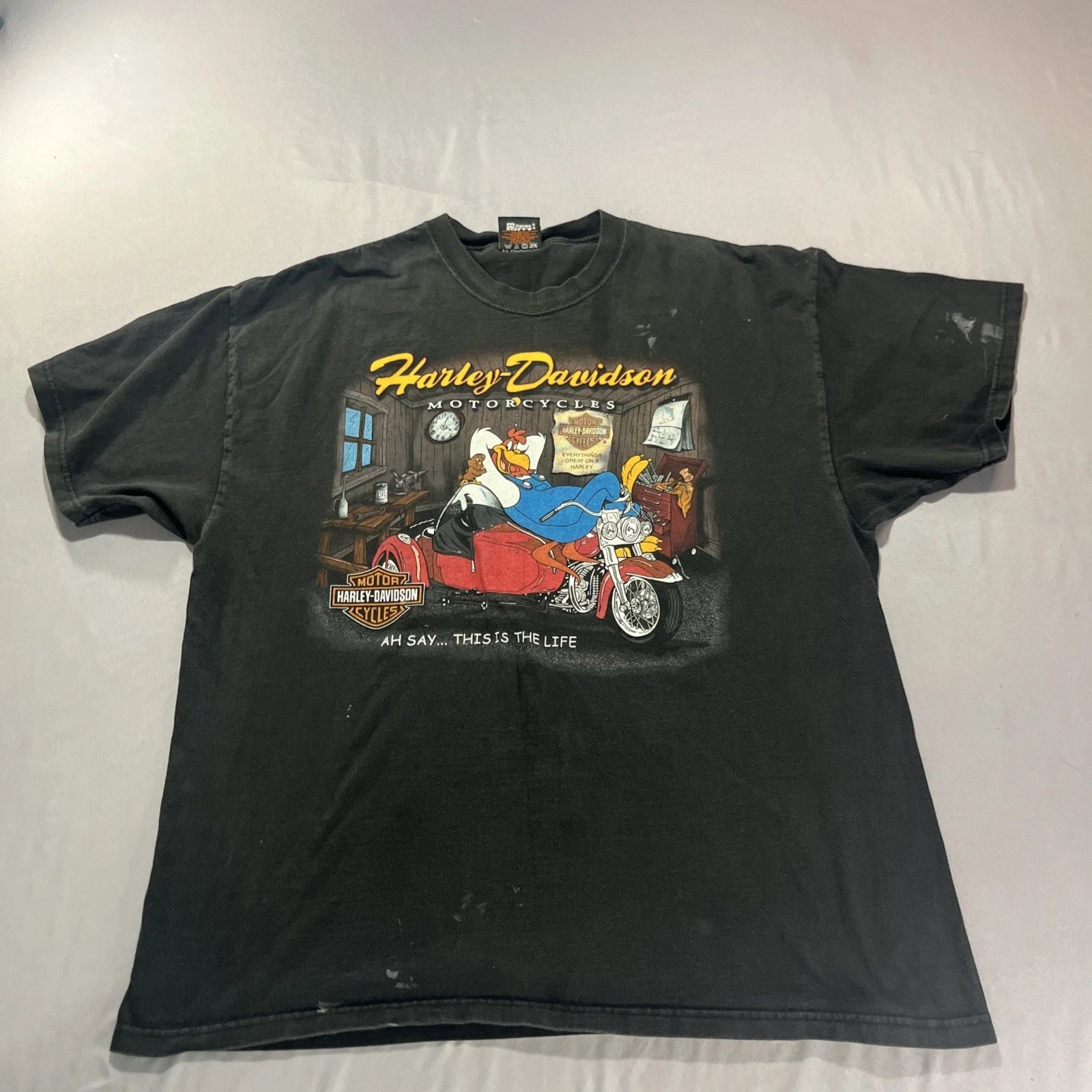 Vintage 2001 Harley Davidson Daytona FL Looney Tunes Officially Licensed Shirt