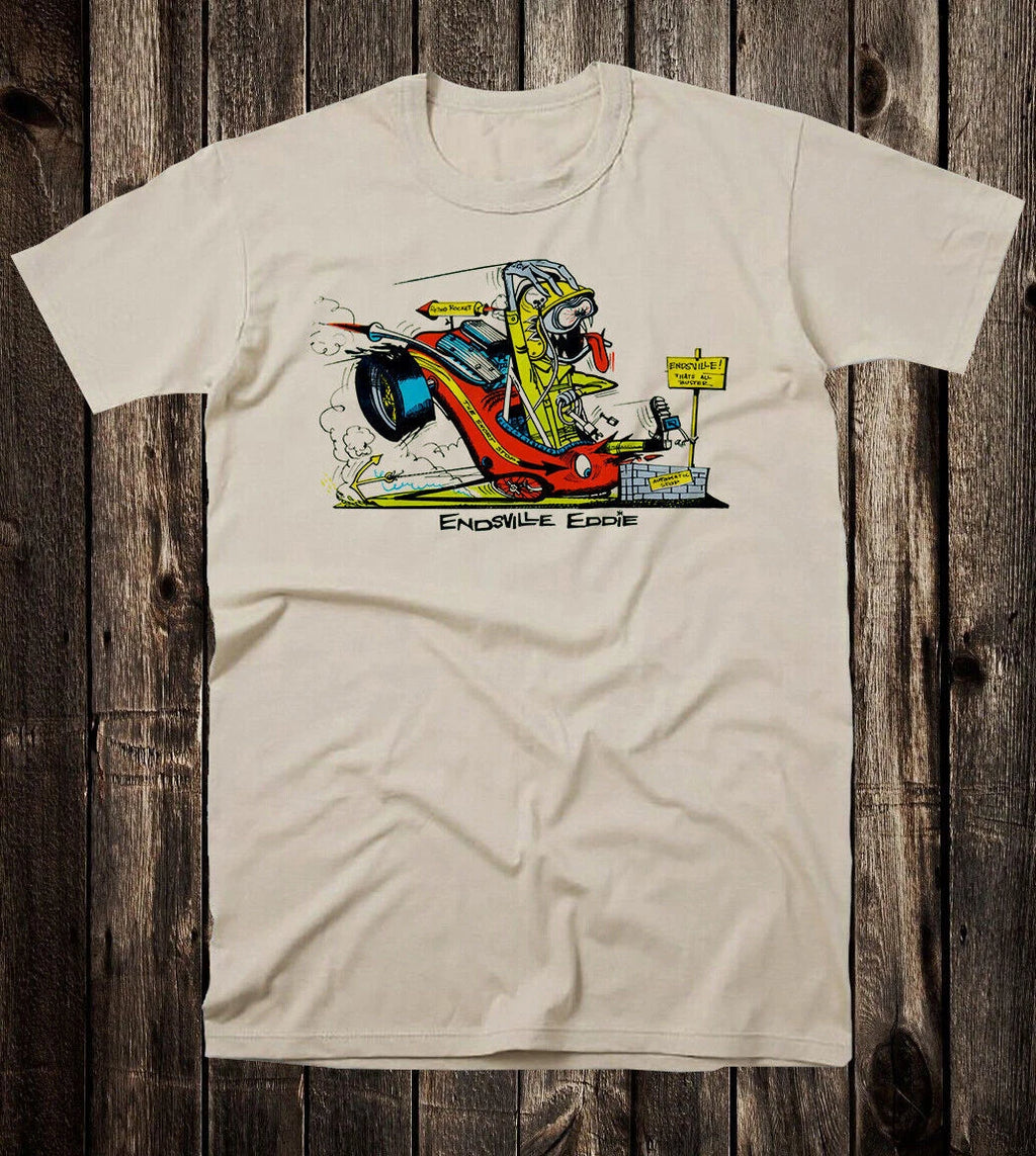 Retro Tee T Shirt Hot Rod Drag Race Racing Weird Oh Endsville Eddie