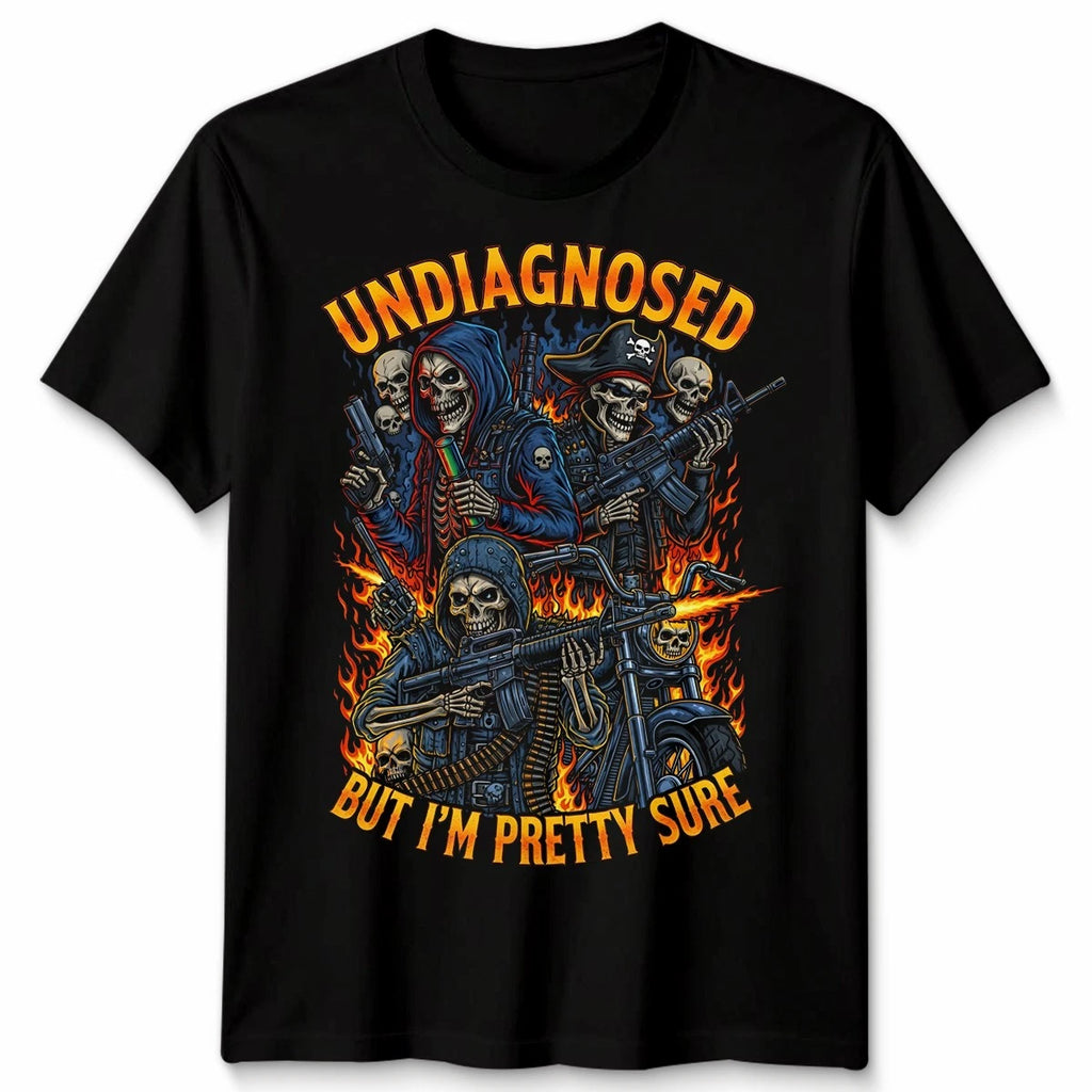 Autism Meme Undiagnosed But Im Pretty Sure Autistic Skeleton Unisex Tshirt