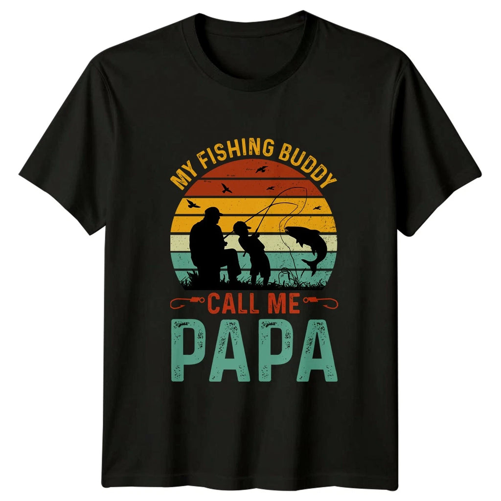 My Fishing Buddy Call Me Mens T-Shirt Grandpa Fishing Fathers Day Gift