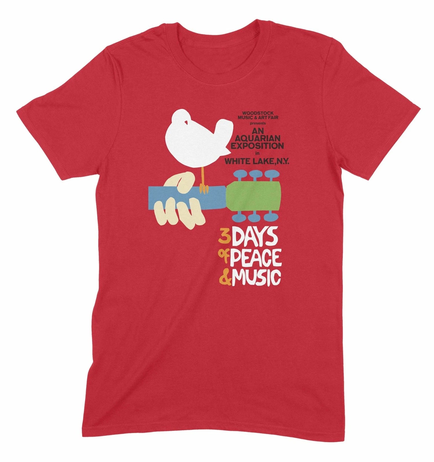 Woodstock Festival Poster T-Shirt - Vintage 1960s Hippie Psychedelia