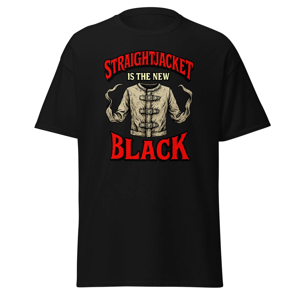 Straightjacket Is the New Black T-Shirt Horror Graphic Tee Gothic Alternative