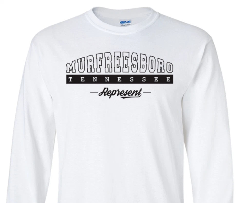 Murfreesboro Tennessee State T-Shirt Long Sleeve Graphic tee Unisex apparel Text