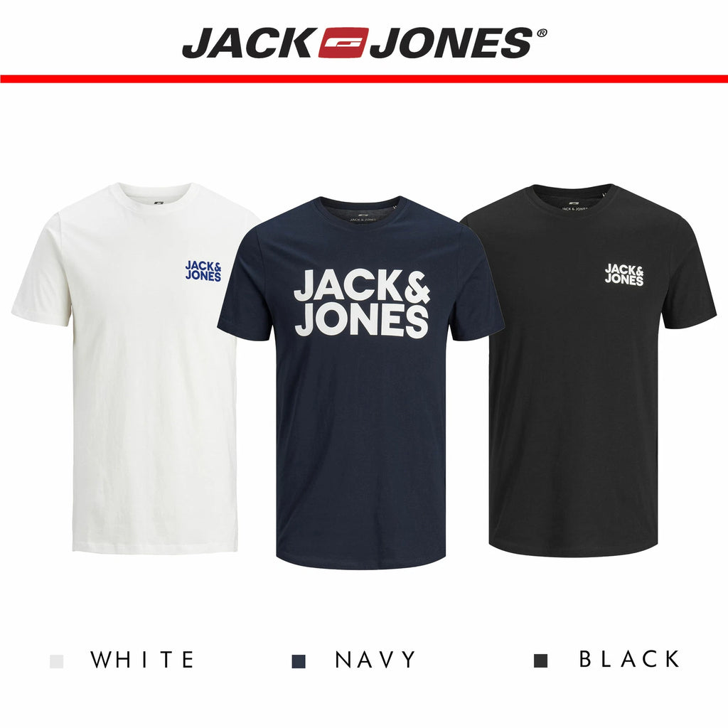 Jack And Jones Core Men T Shirt Corp O-Neck Soft Comfortable Cotton with Stretch