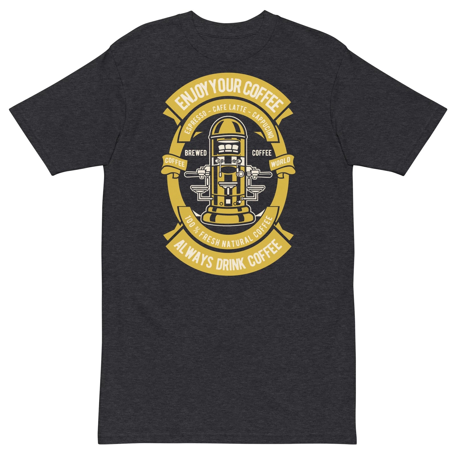 Men’s Premium Heavyweight Tee - Enjoy Coffee