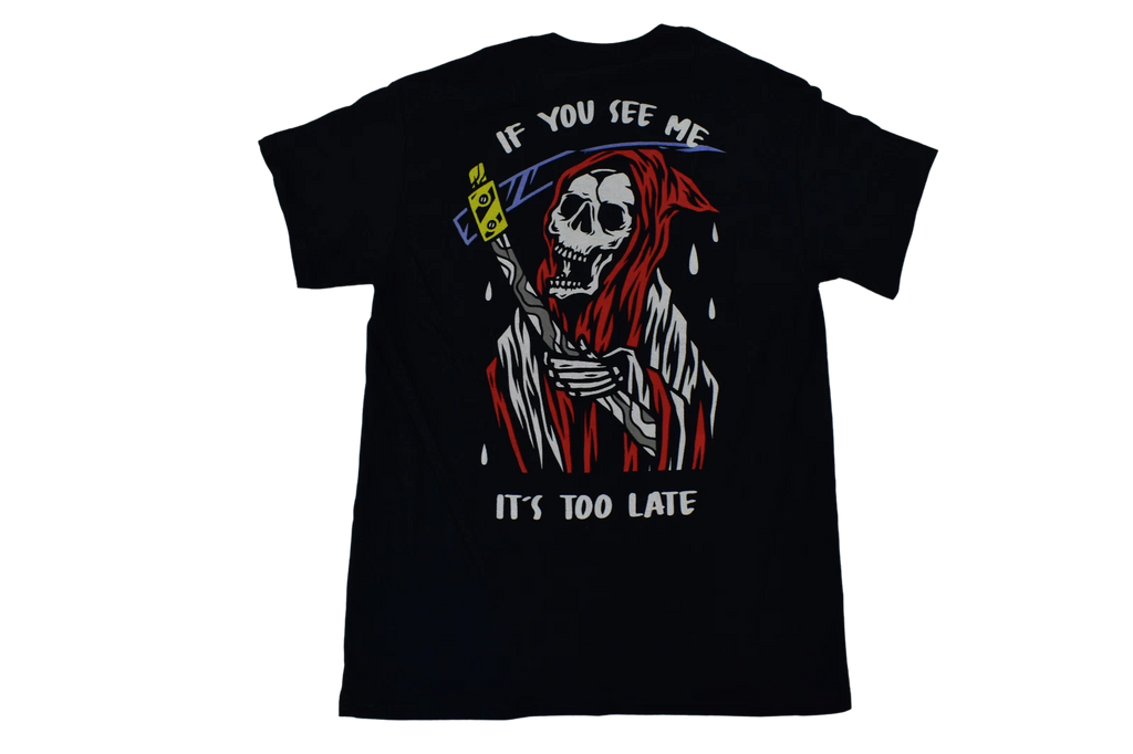 Cactus & Skull Mens Grim Reaper If You Can See Me It's Too Late Shirt New M,L,XL
