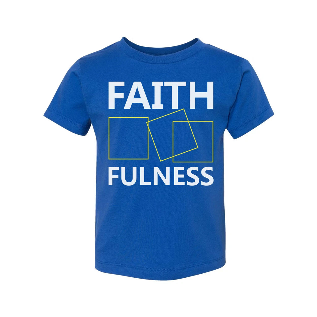 Faithfulness Christian Unisex Graphic T Shirt With Modern Yellow Square Outline