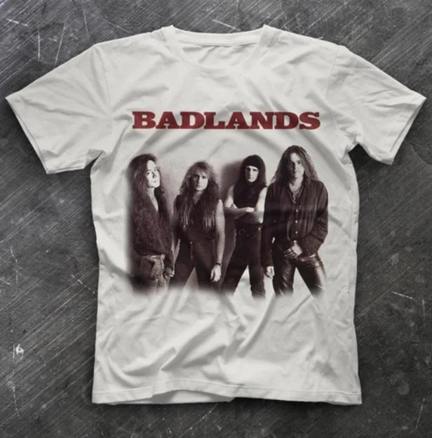 Badlands White Unisex T-Shirt Short Sleeve Cotton White All size Shirt